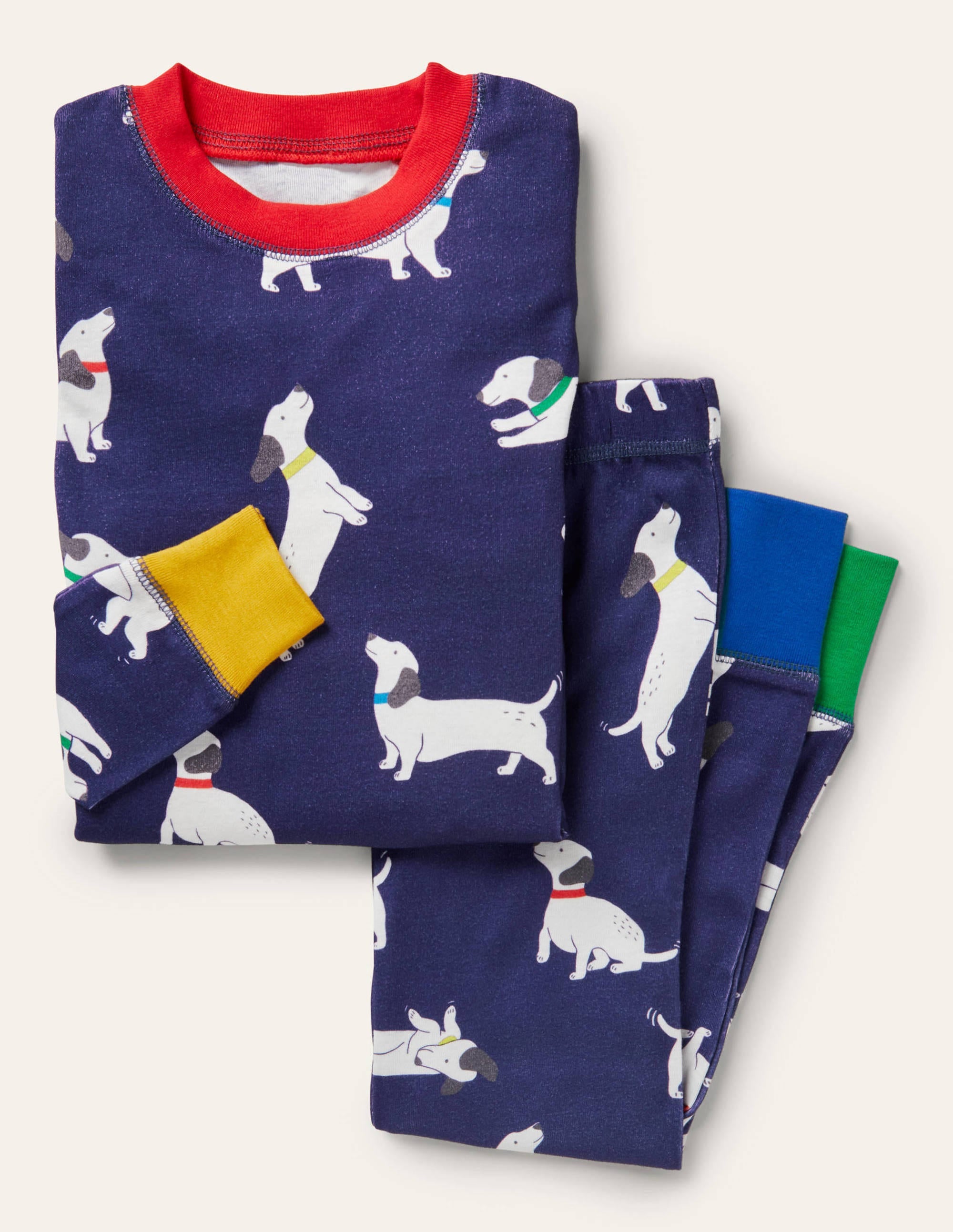 Snug Glow-in-the-dark Pyjamas-Starboard Blue Sausage Dogs - Image 1