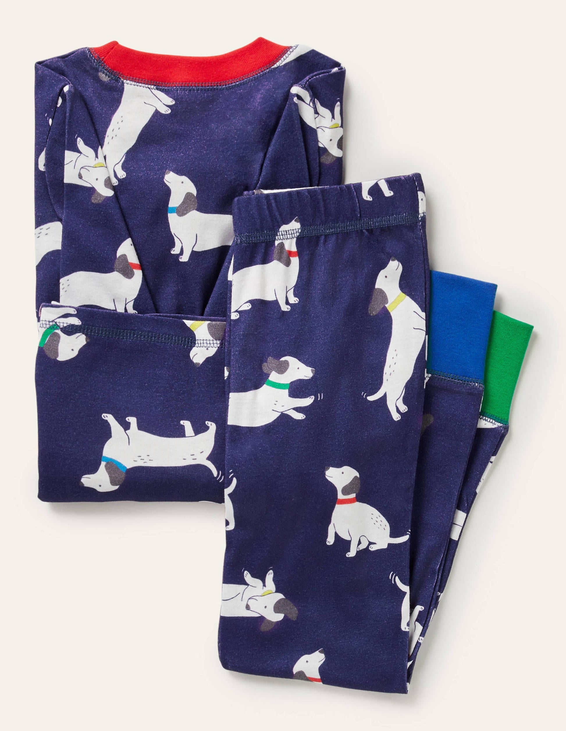Snug Glow-in-the-dark Pyjamas-Starboard Blue Sausage Dogs-2