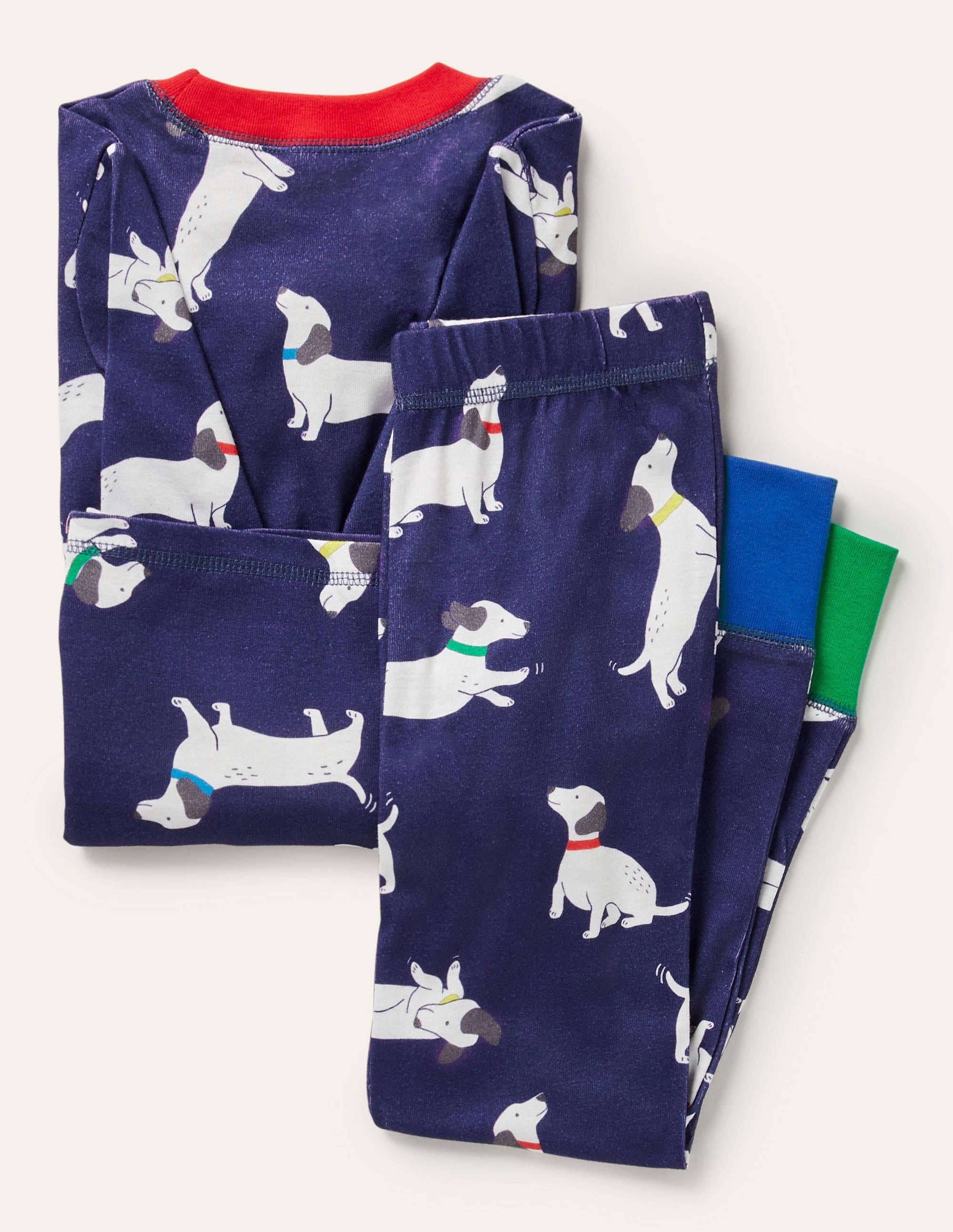 Snug Glow-in-the-dark Pyjamas-Starboard Blue Sausage Dogs - Image 2