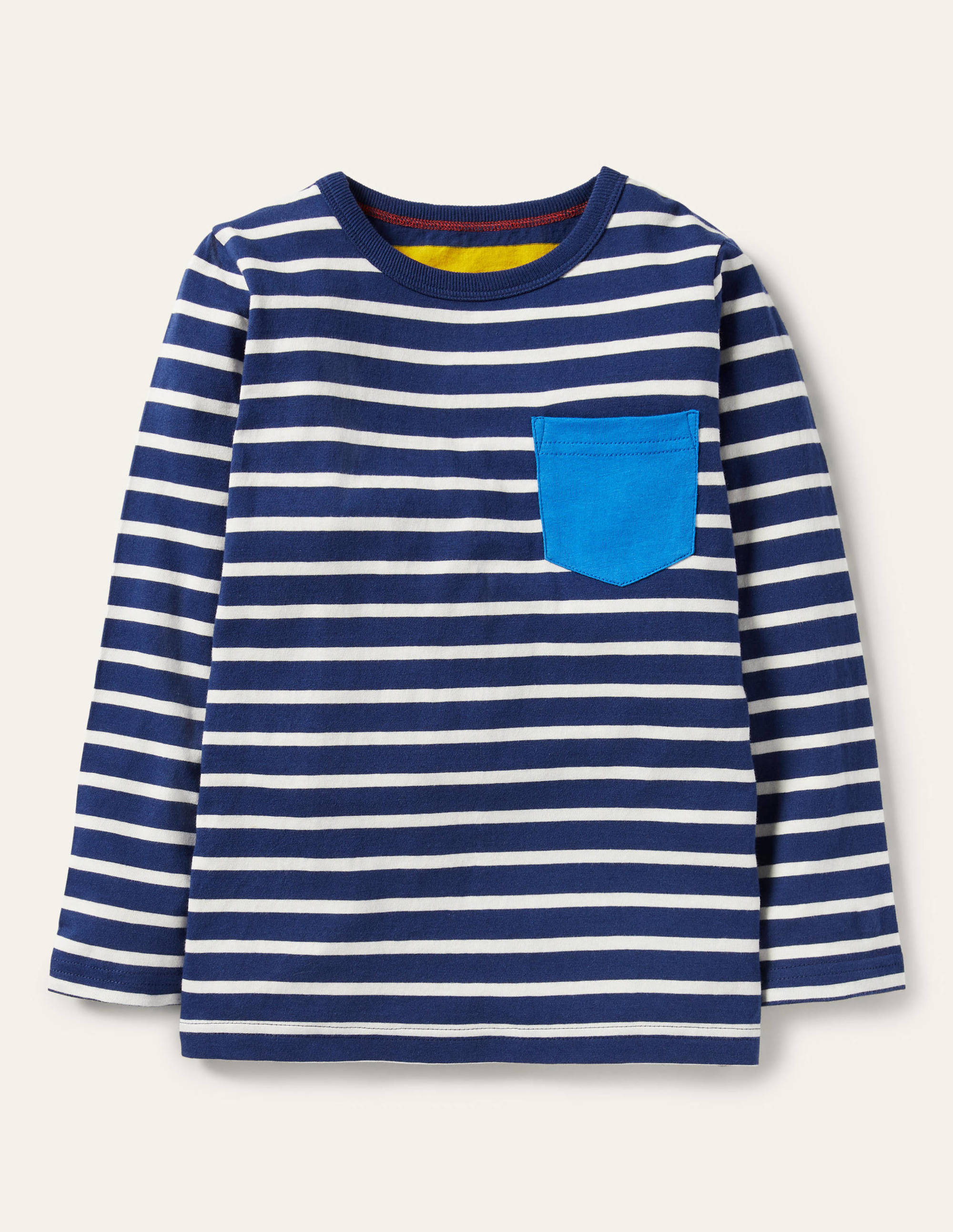 Langärmliges Bretonshirt-Segelblau/Naturweiß - Image 1