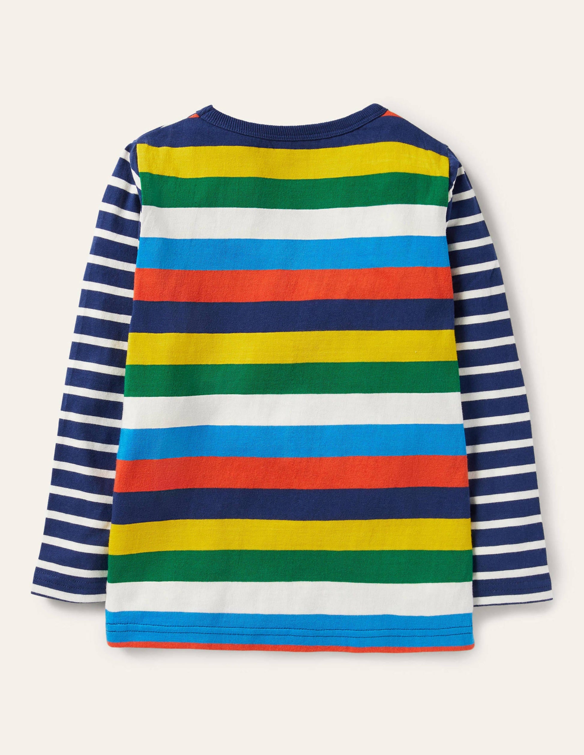 Langärmliges Bretonshirt-Segelblau/Naturweiß-2
