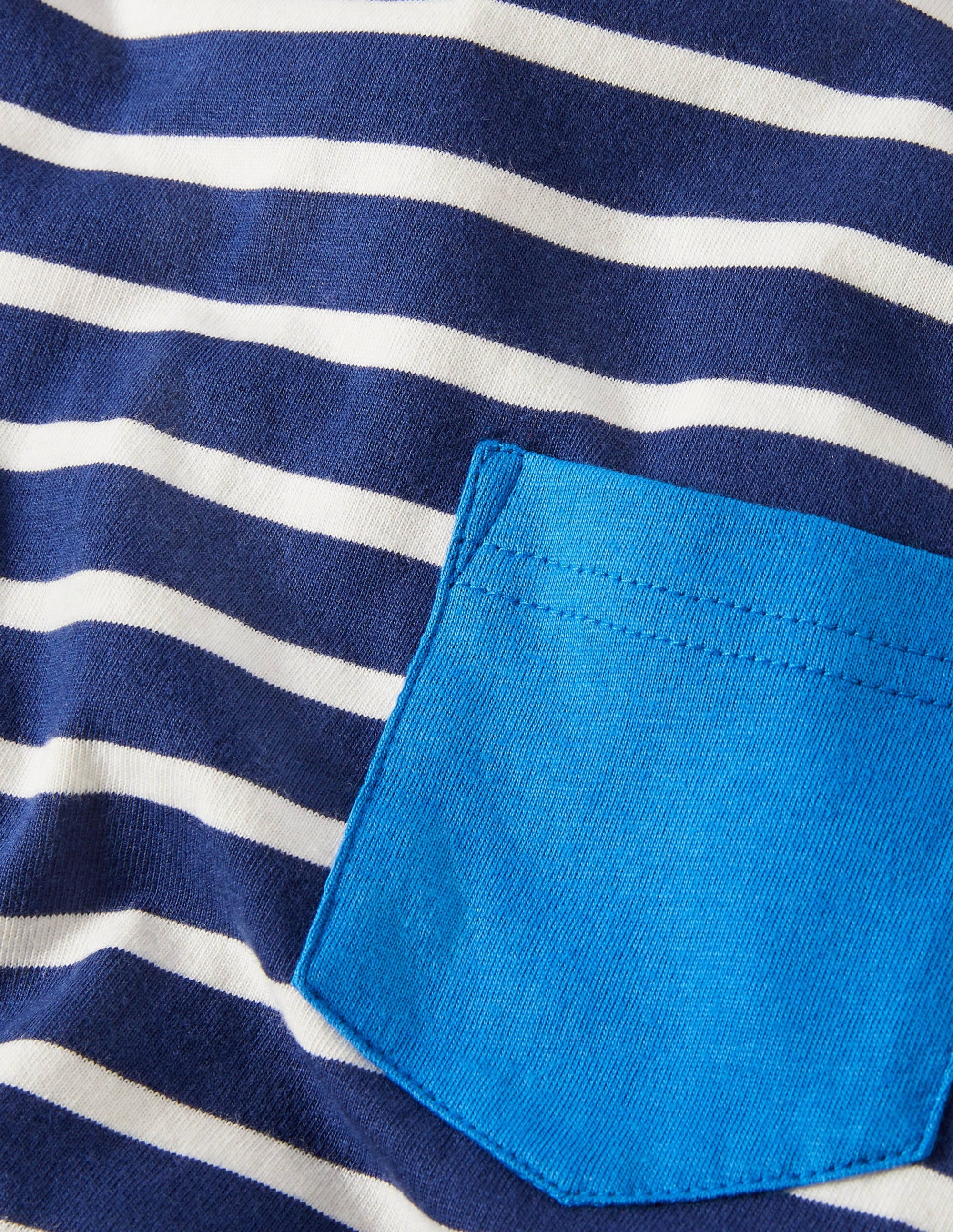 Langärmliges Bretonshirt-Segelblau/Naturweiß - Image 3