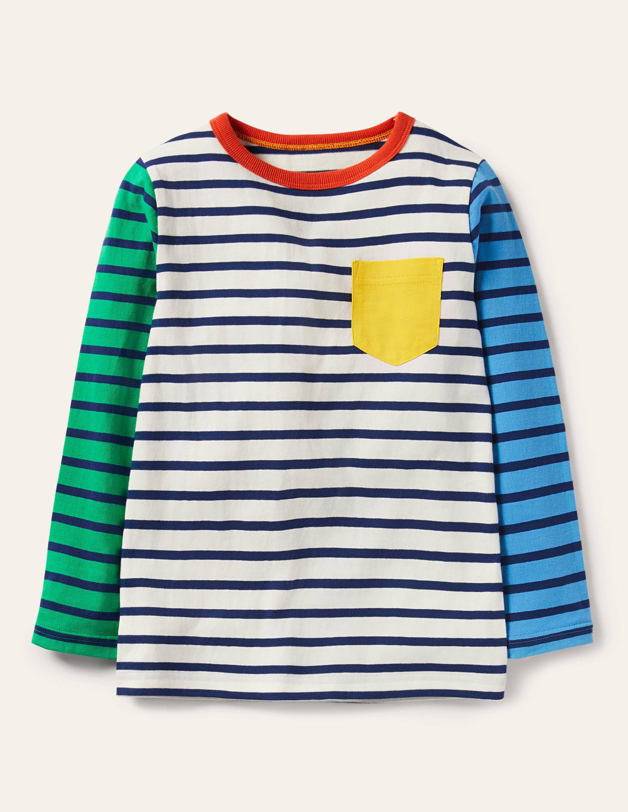 Langärmliges Bretonshirt-Bunt, Mustermix - Image 1