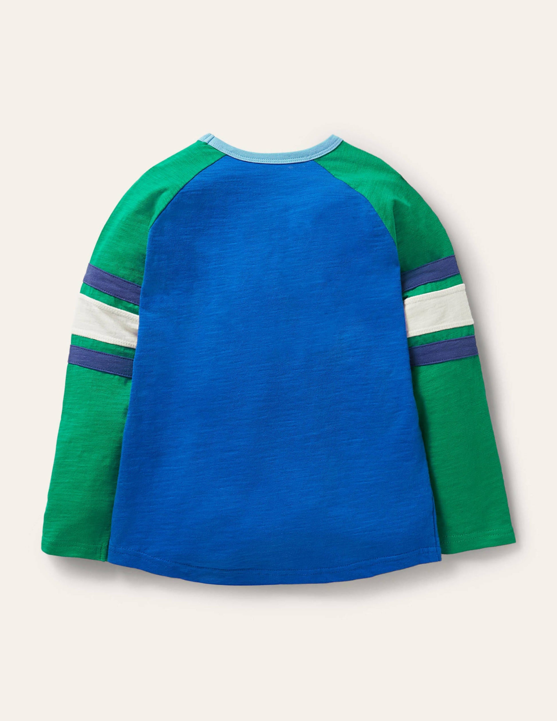 T-shirt à manches raglan-Bleu brillant/poivron vert-2