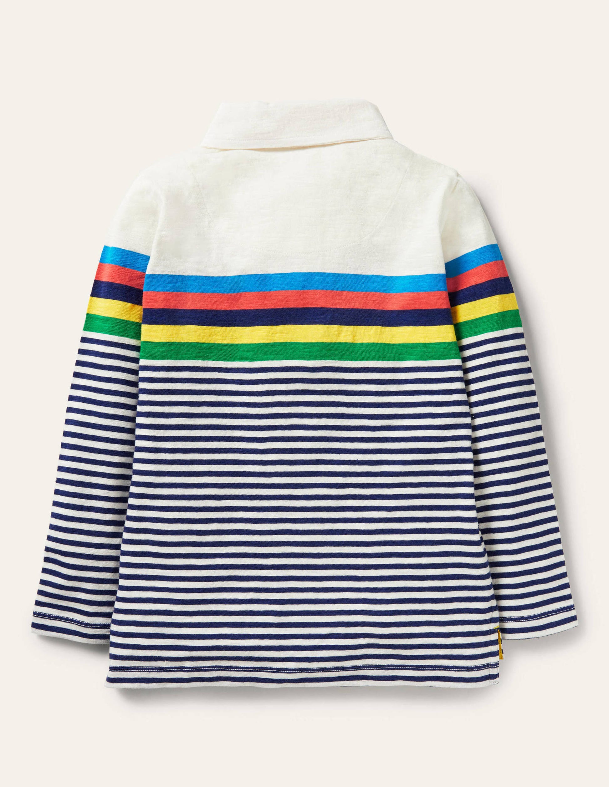 Superweiches Jersey-Poloshirt-Segelblau/Naturweiß, Bunt-2