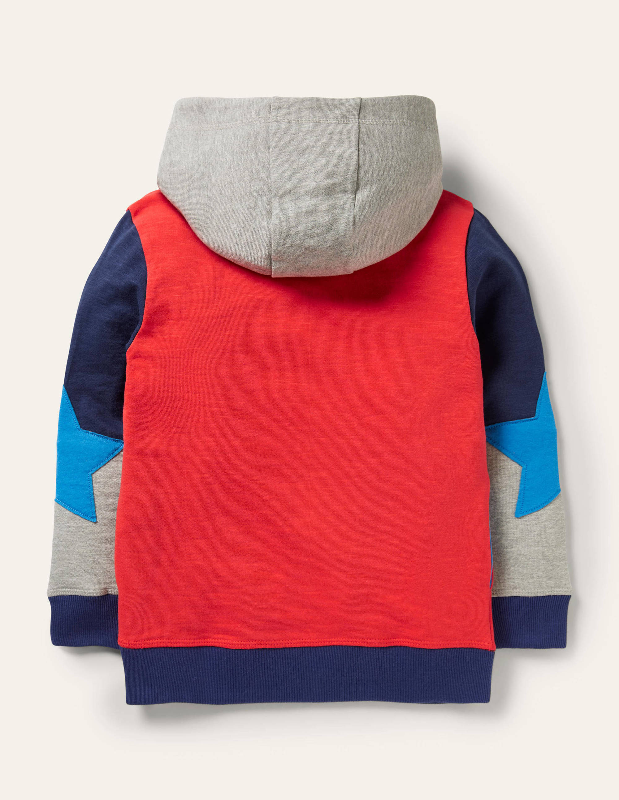 Hoodie mit Blockfarben-Erdbeerkuchenrot, Stern - Image 2