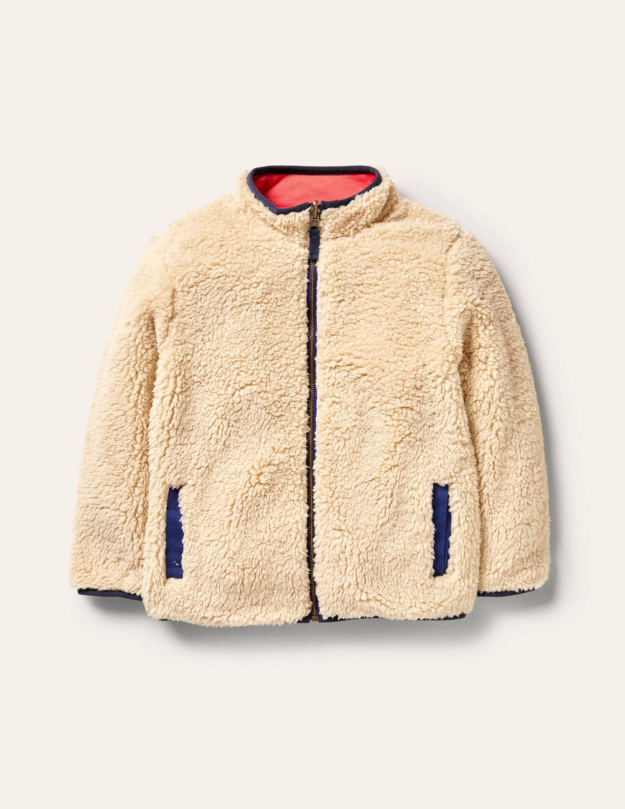 Wendbarer Pullover mit Reißverschluss-Ecru, Regenbogen - Image 1