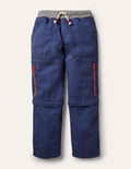 Zip-off Techno-Hose-Schuluniform-Navy