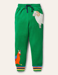 Bas de jogging à appliqué coq-Animaux poivron vert