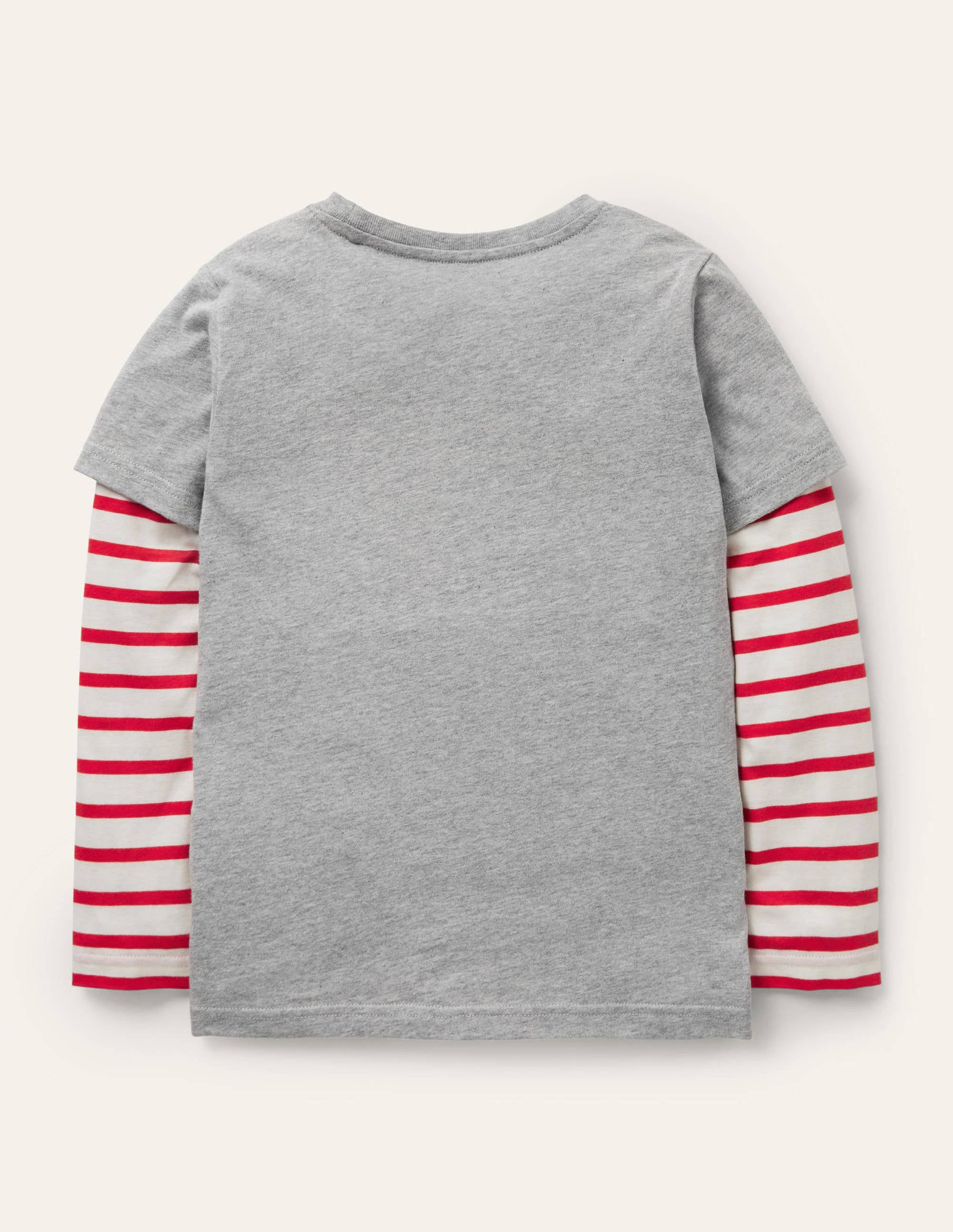 Lift-the-flap Fishing T-shirt-Grey Marl Fishing Boat - Image 2