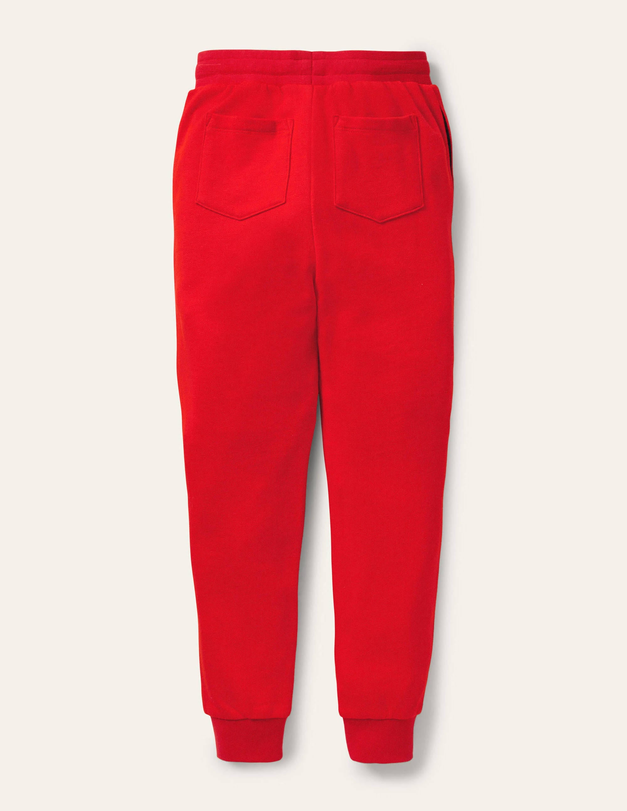 Appliqué Knee Joggers-Fire Red Space - Image 2
