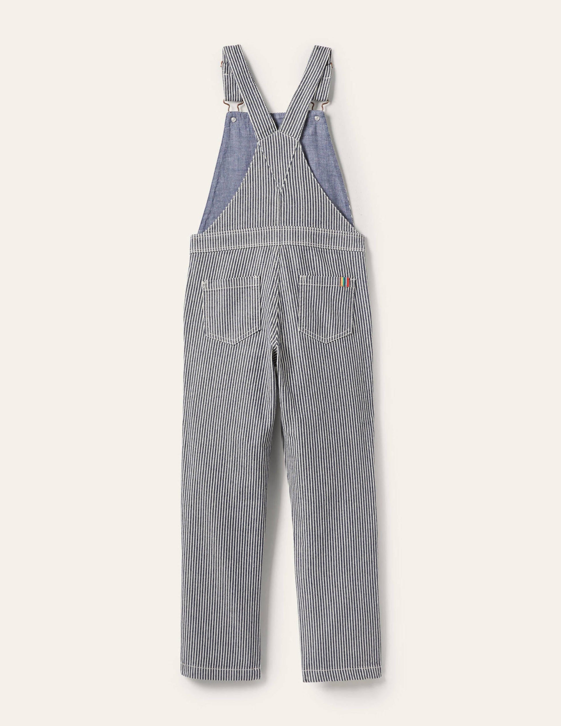Ticking Stripe Dungarees-Indigo Ticking-2