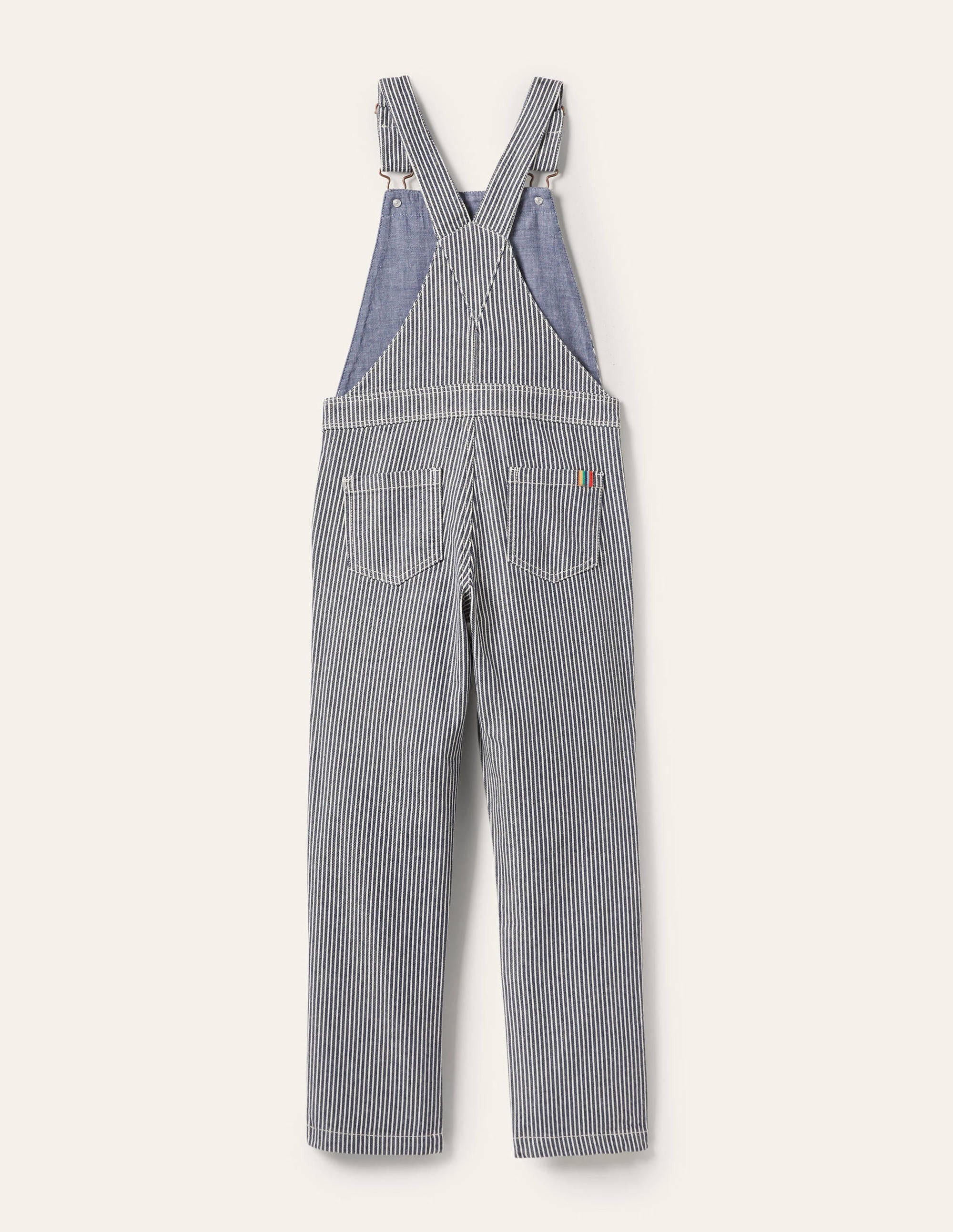 Ticking Stripe Dungarees-Indigo Ticking - Image 2