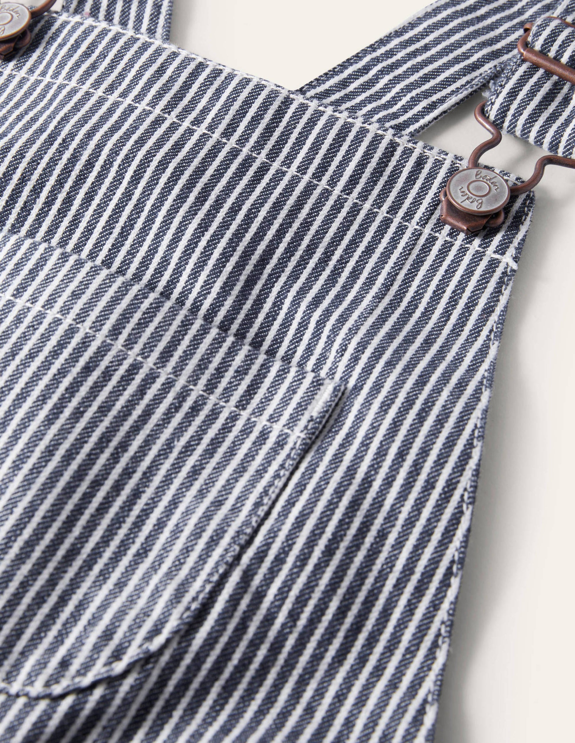 Ticking Stripe Dungarees-Indigo Ticking-3