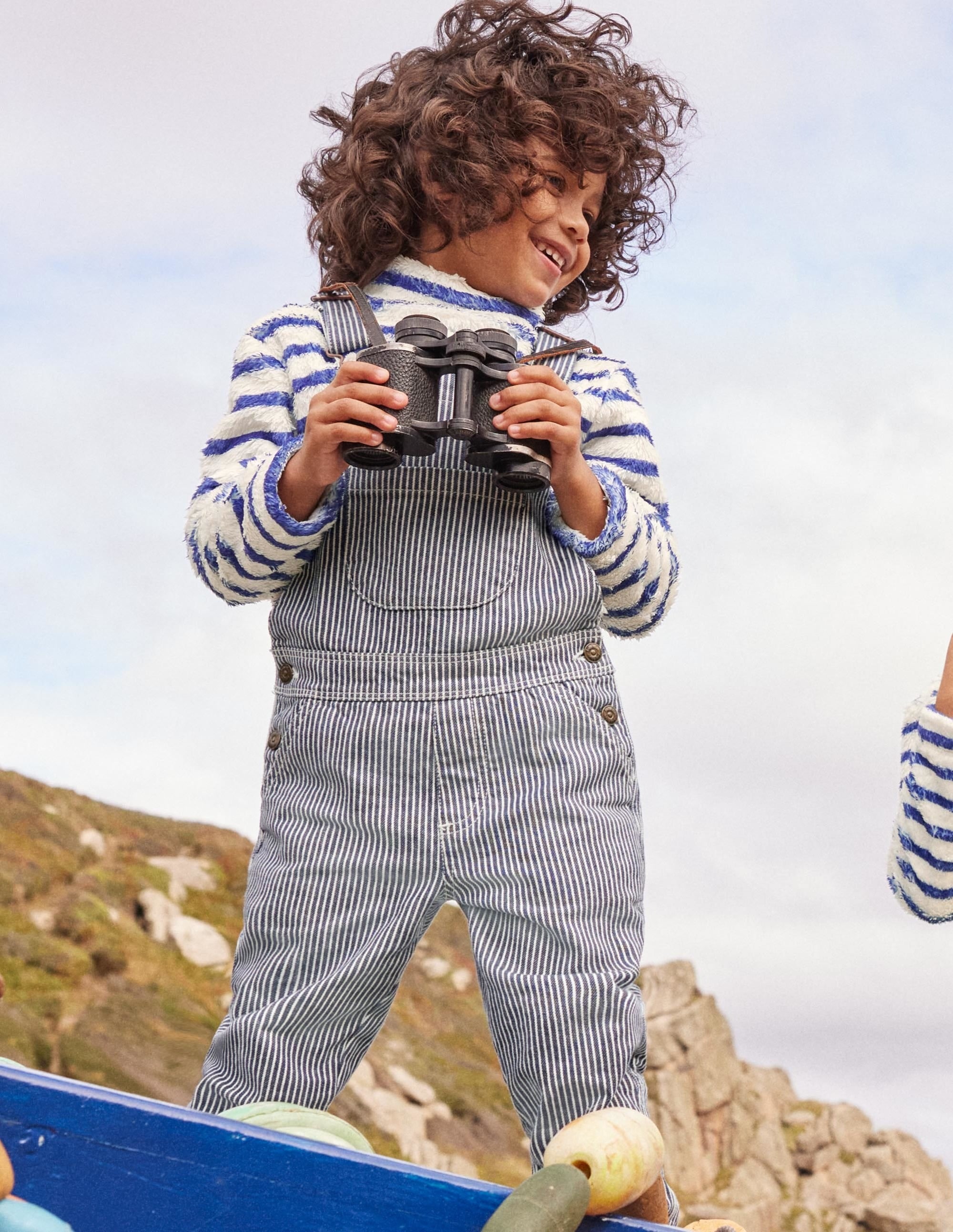 Ticking Stripe Dungarees-Indigo Ticking - Image 7