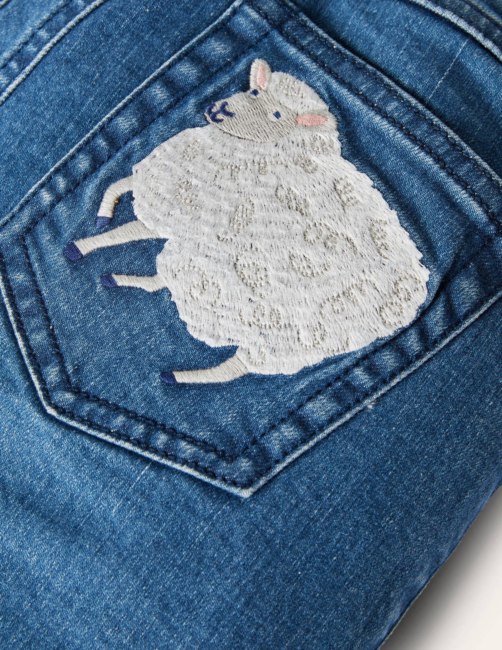 Pull-on Denim Trousers-Mid Vintage Farm-3