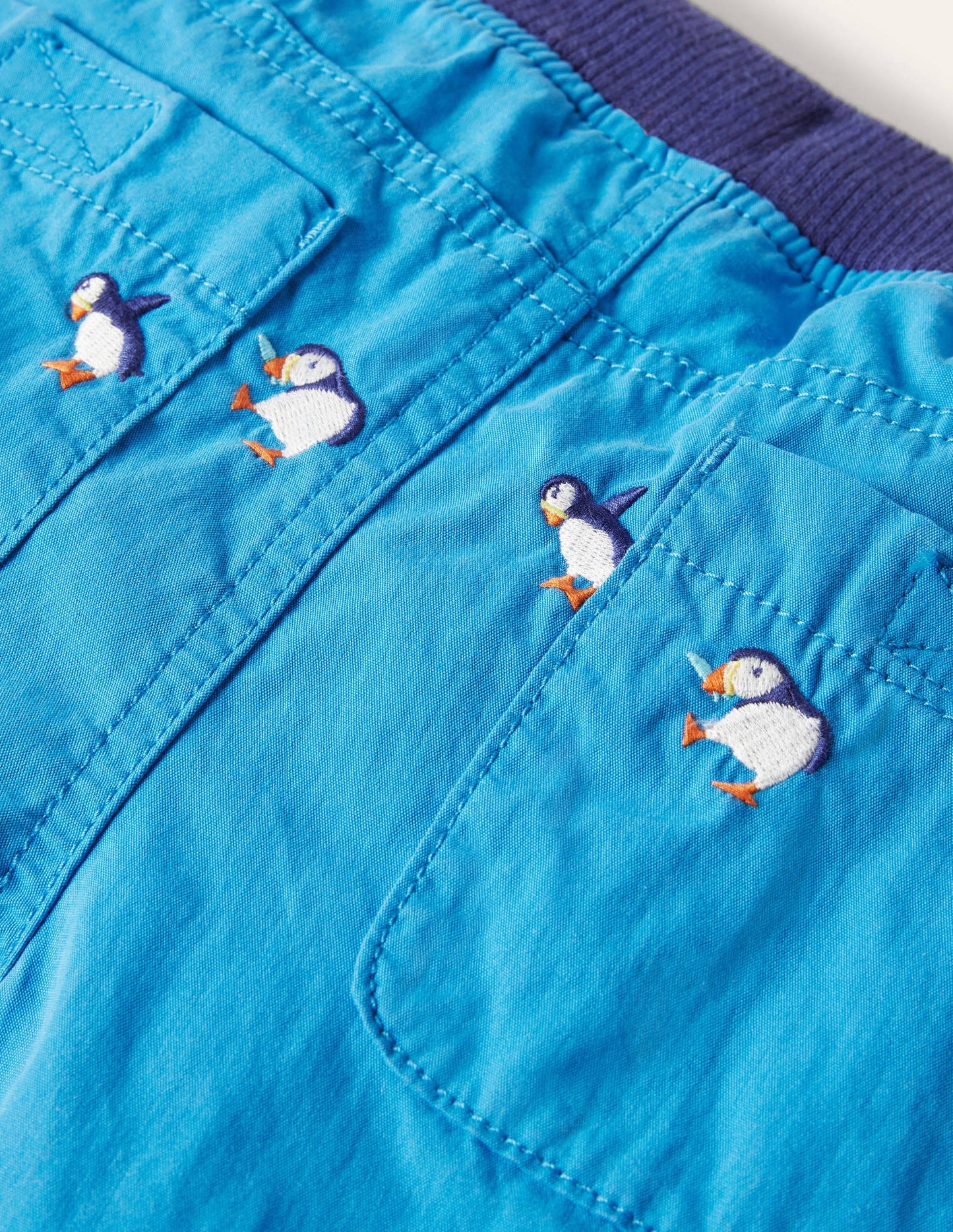 Abenteuer-Shorts-Marokkoblau, Papageitaucher