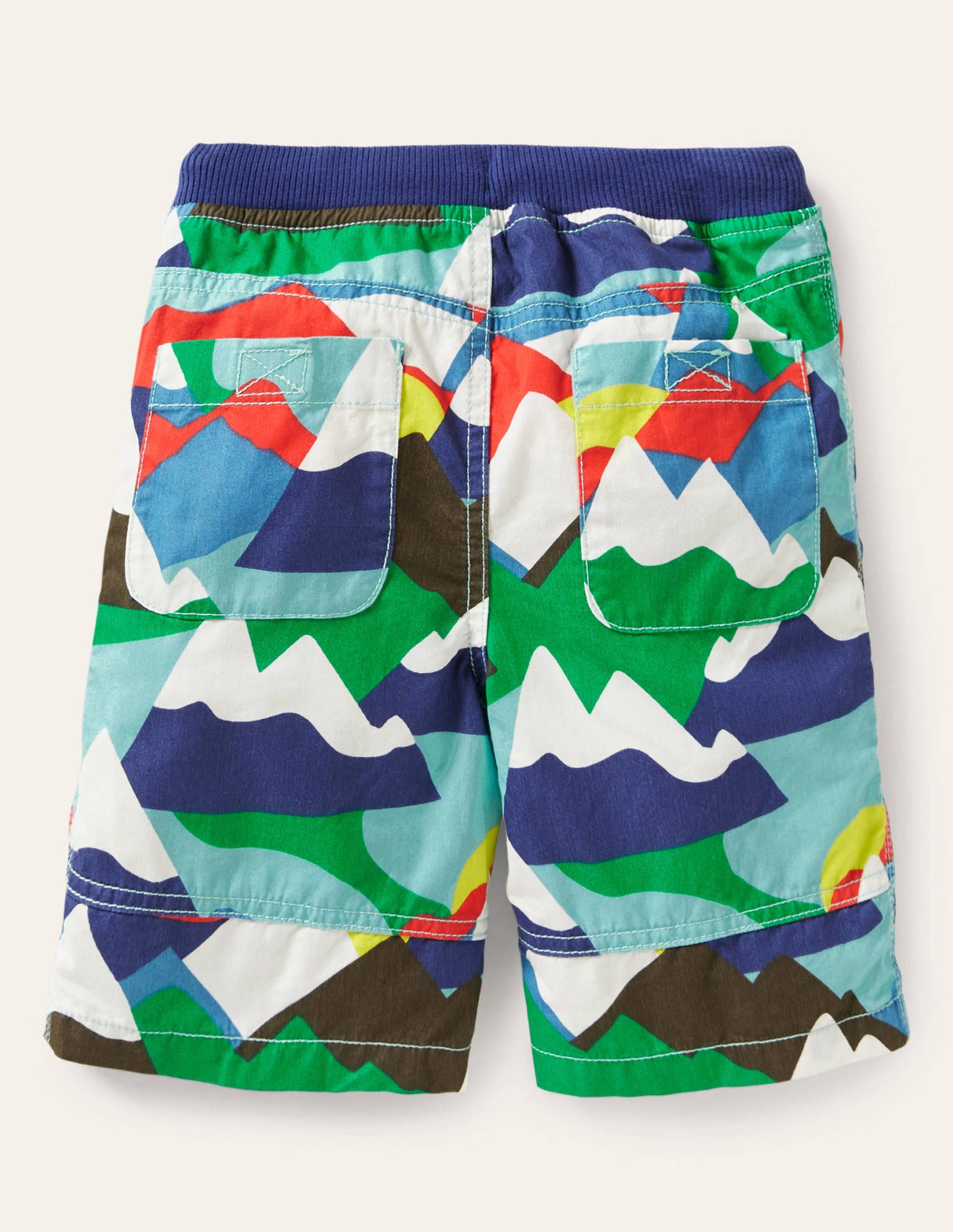 Abenteuer-Shorts-Bunt/Bergmotiv, Camouflagemuster-3