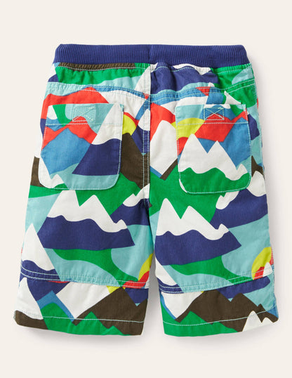 Abenteuer-Shorts-Bunt/Bergmotiv, Camouflagemuster-3