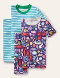 Snug Twin Pack Short Pyjamas-College Navy Nautical Friends