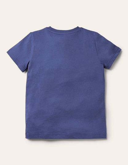 Im Dunkeln leuchtendes Ozean-T-Shirt-Segelblau, Tiere-2