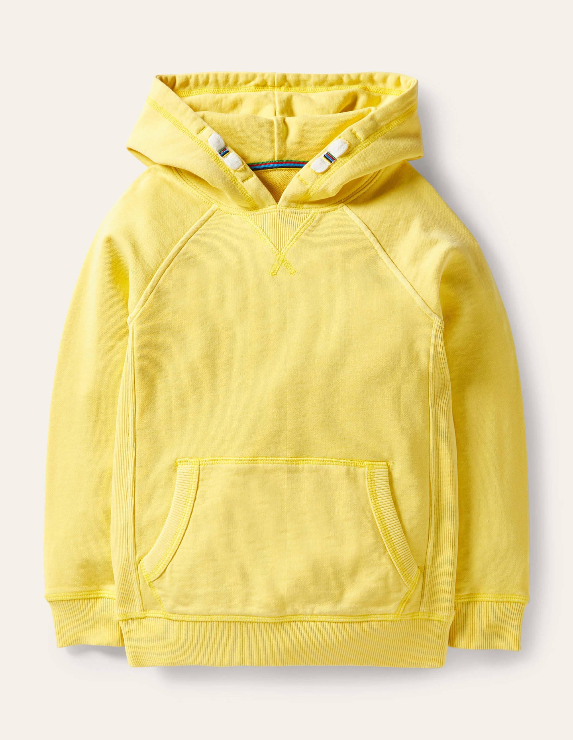 Sweat à capuche teint en pièce-Jaune maïs - Image 1