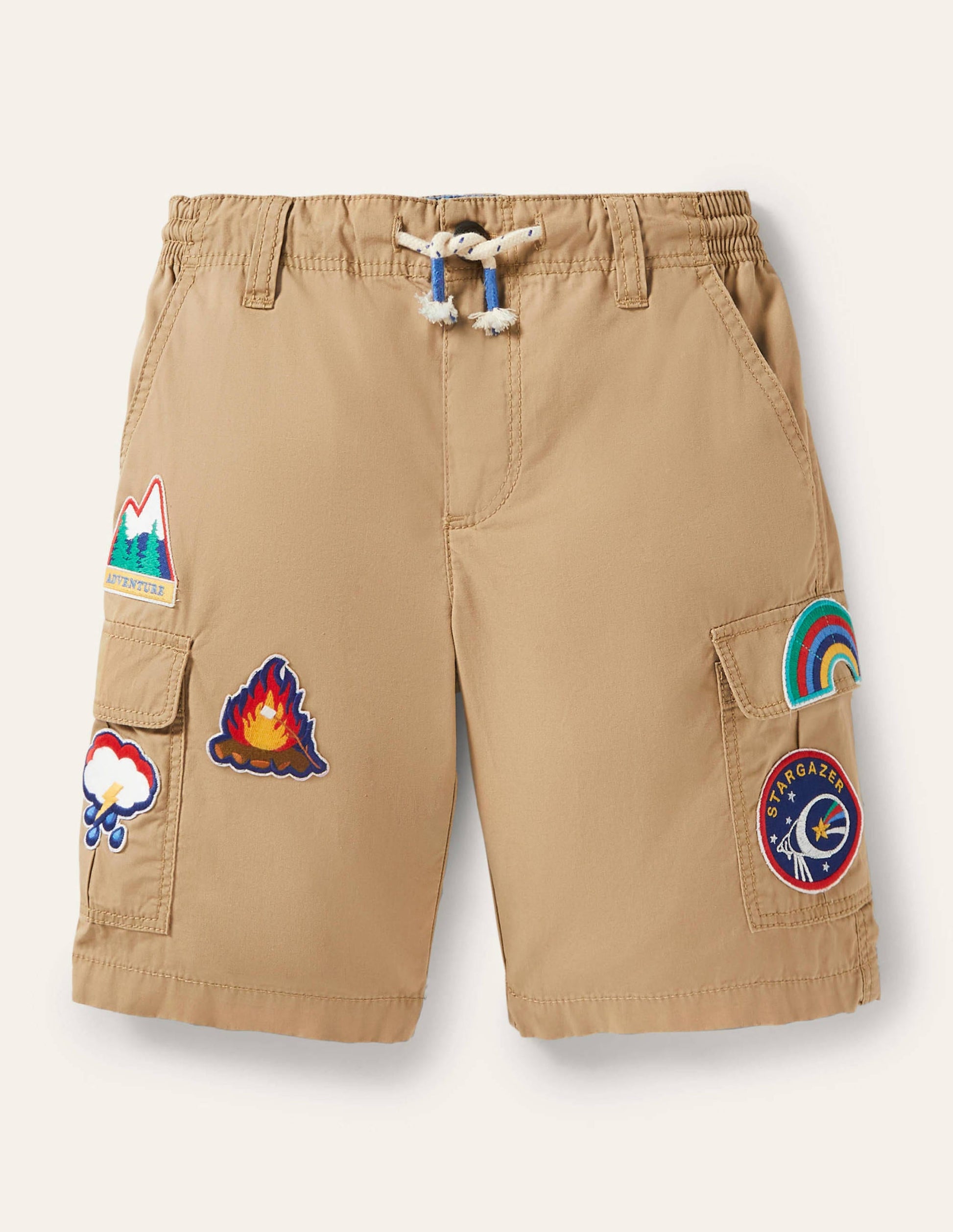 Cargoshorts-Cappuccinobraun, Abzeichen-1