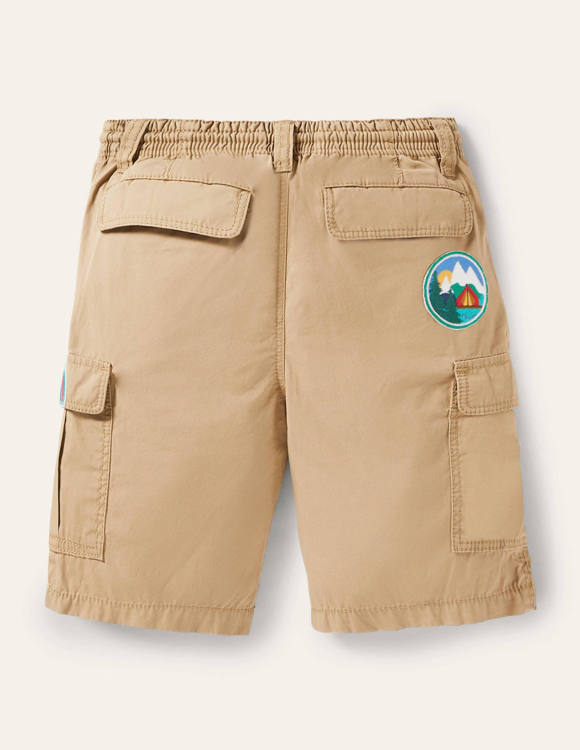 Cargoshorts-Cappuccinobraun, Abzeichen-2