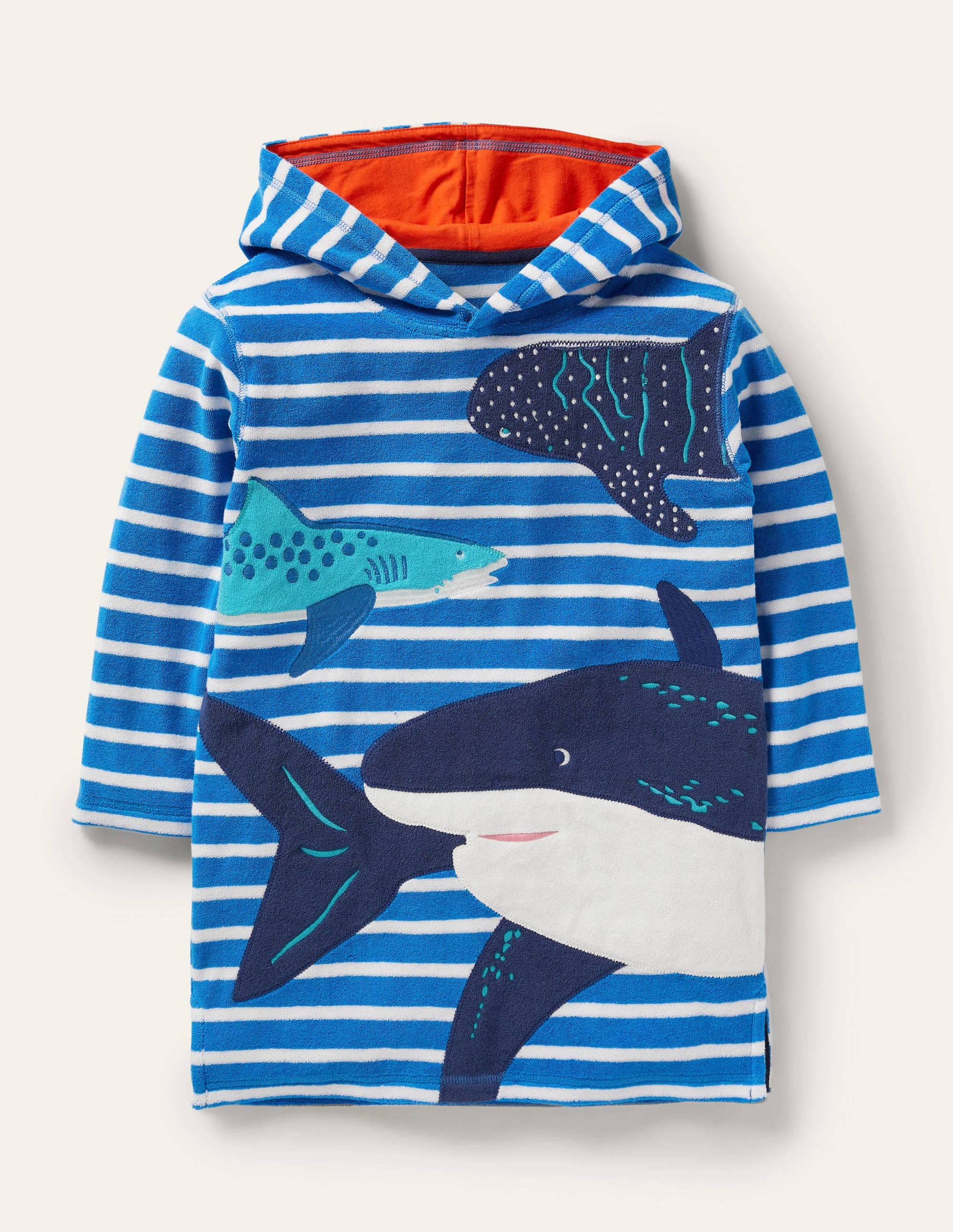 Poncho en éponge-Requins bleu audacieux - Image 1