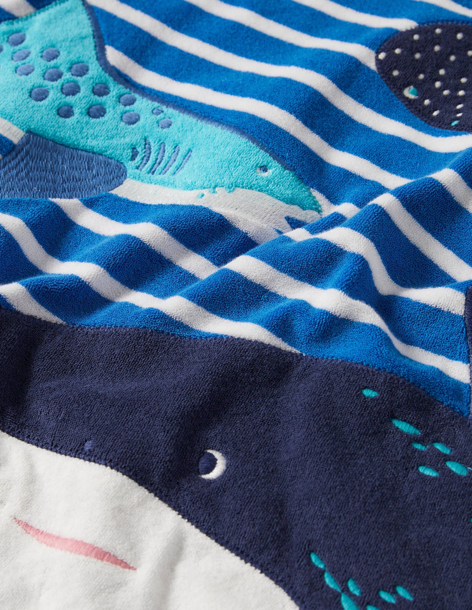 Poncho en éponge-Requins bleu audacieux-3