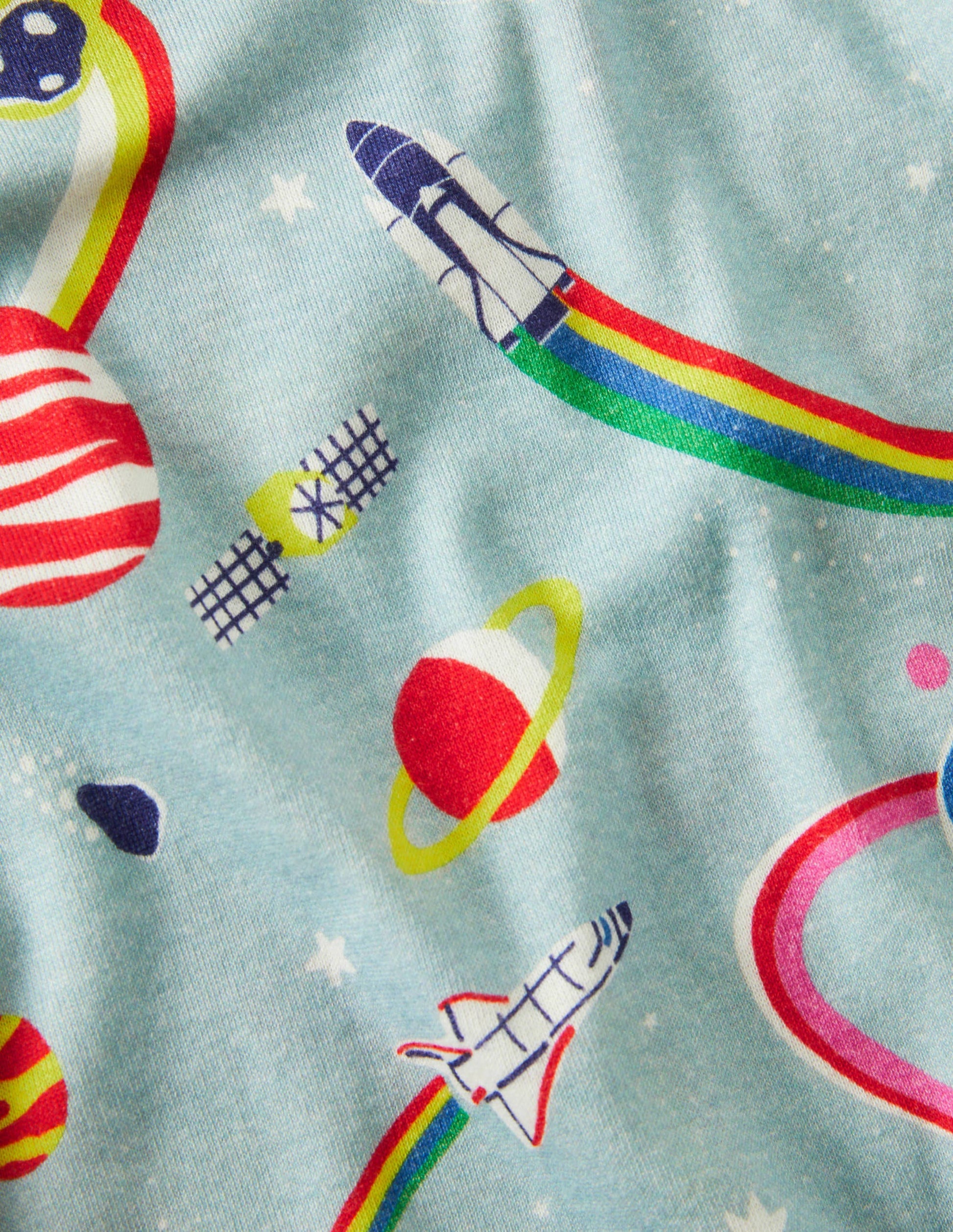 Pyjama phosphorescent douillet-Espace arc-en-ciel bleu minéral-3