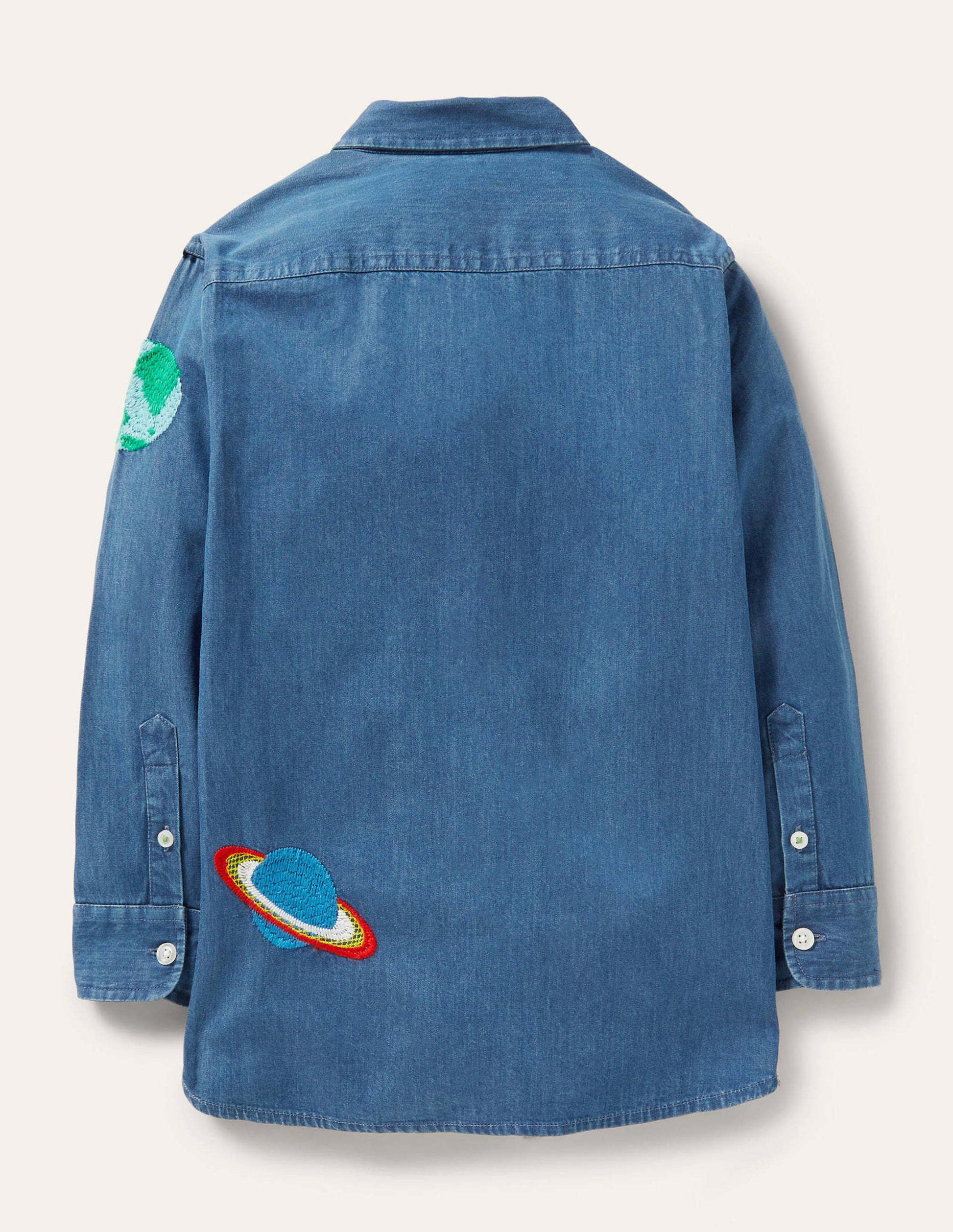 Chemise à super surpiqûres-Espace denim moyen-2