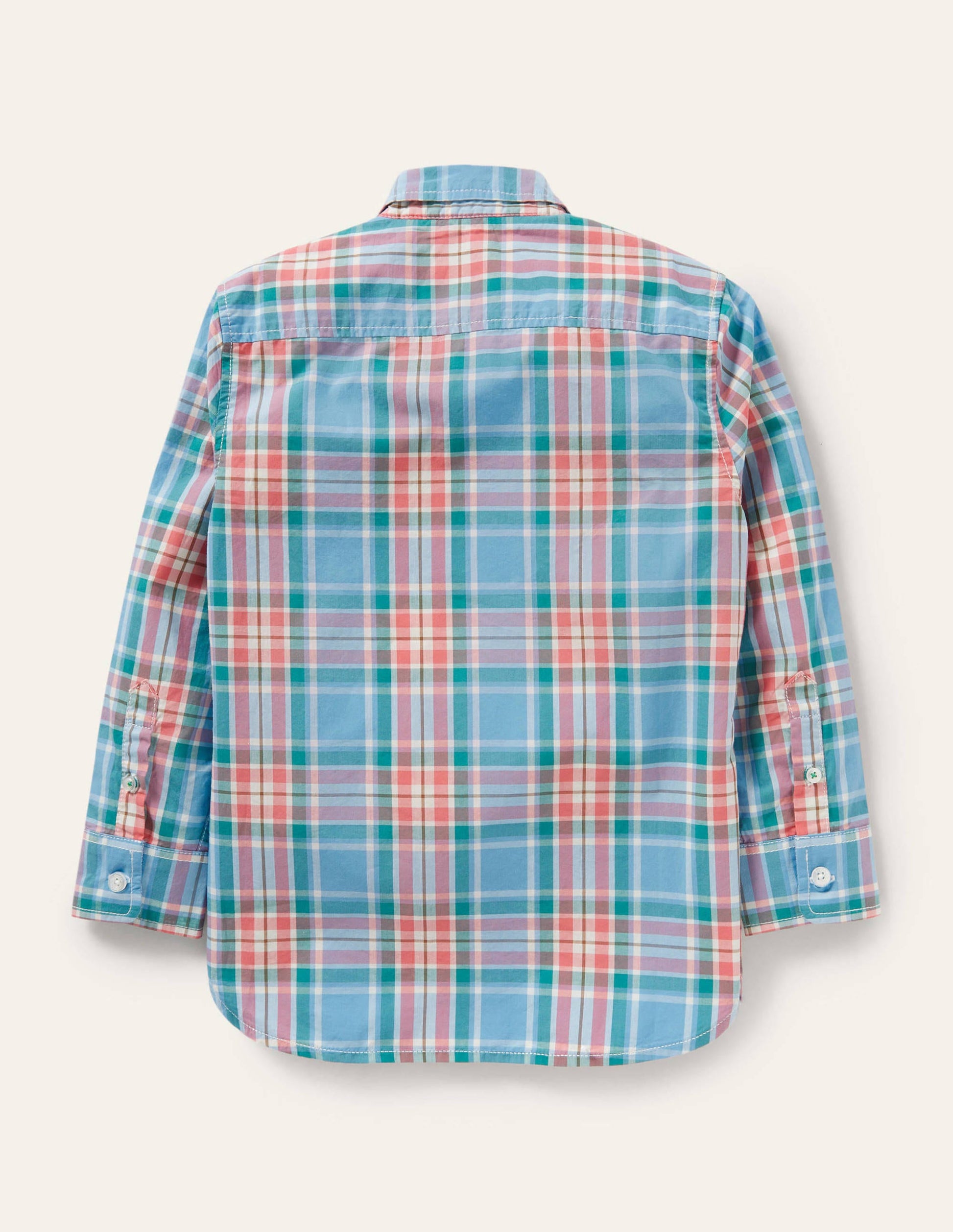 Casual Laundered Shirt-Bright Bluebell/Sardinia Check-2