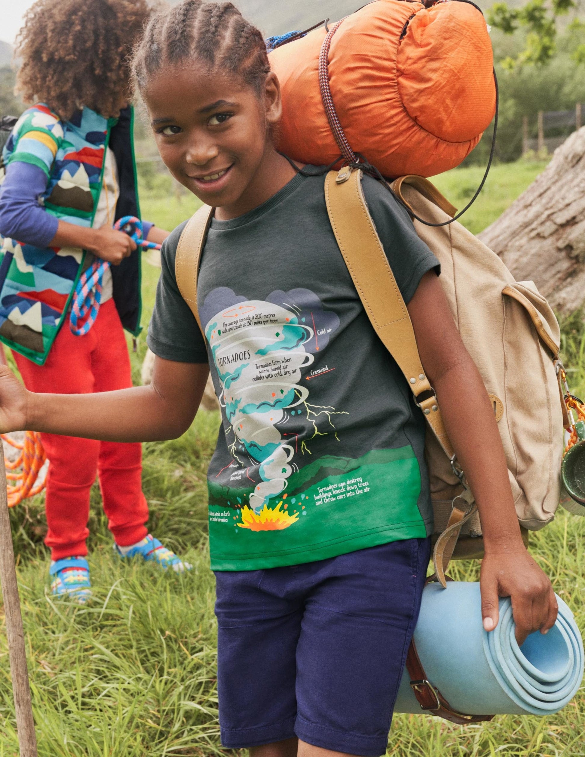 Shorts zum Hineinschlüpfen mit Kordelzug-Schuluniform-Navy-4