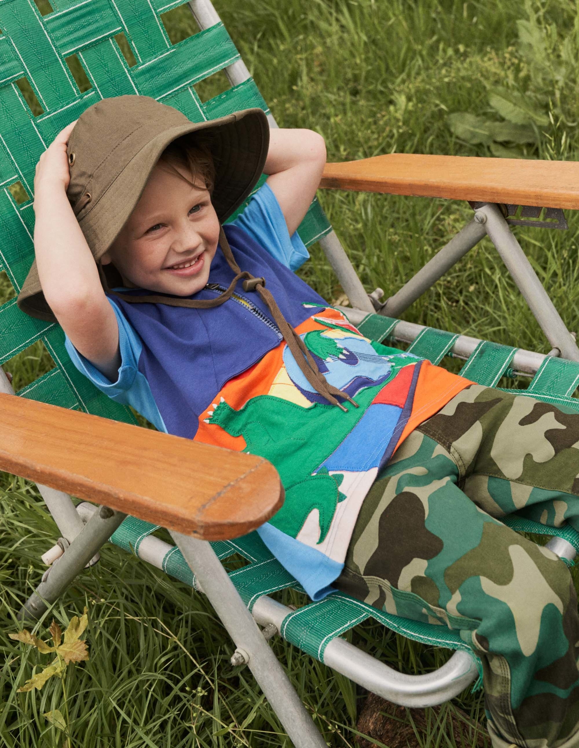 T-shirt d'aventurier à zip-Crocodile en camping bleu aigue-marine - Image 5