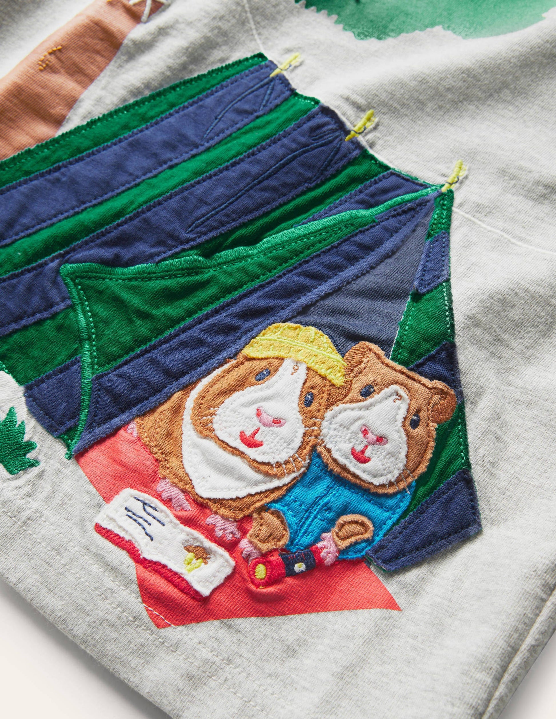T-Shirt mit Tierabenteuermotiv-Grau Meliert, Meerschweinchen-3