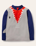 Half-zip Rash Vest-Stone Grey Shark