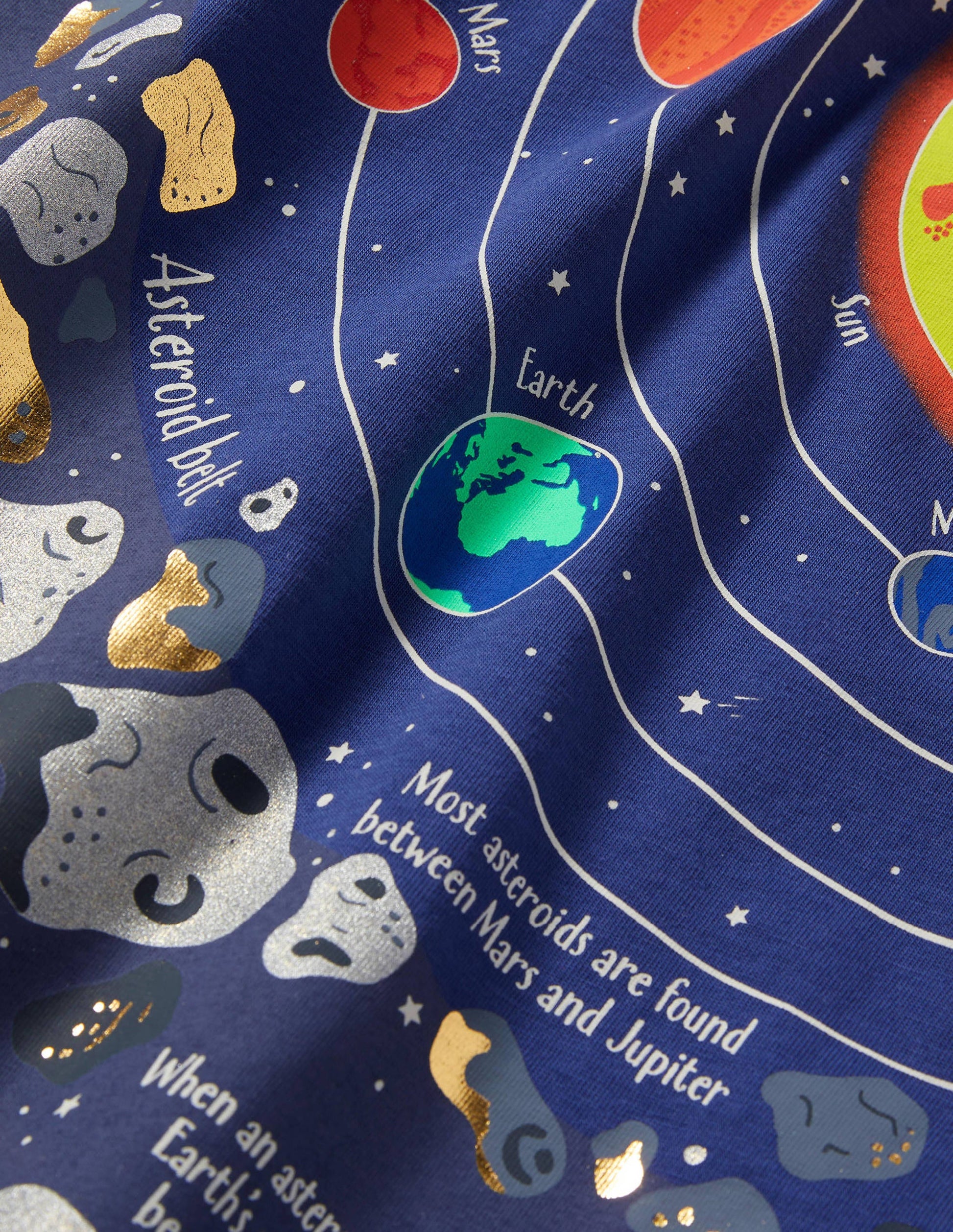 T-Shirt mit lehrreichem Motiv-Segelblau, Planeten-3