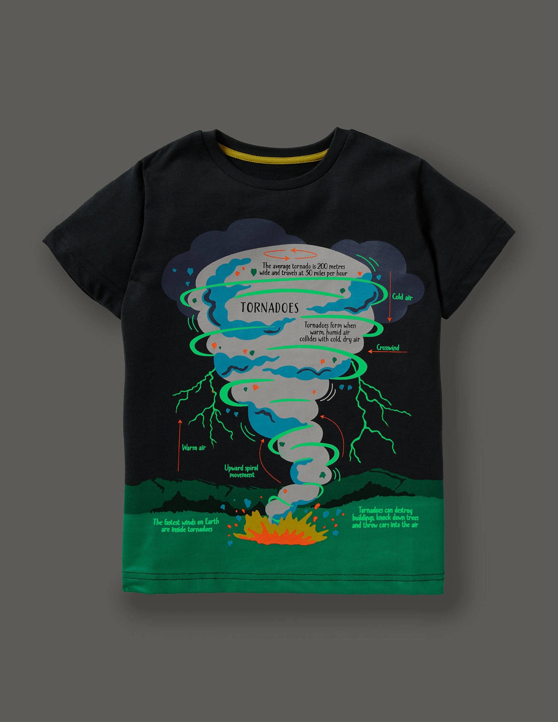 T-shirt éducatif phosphorescent-Tornade gris fumée-4