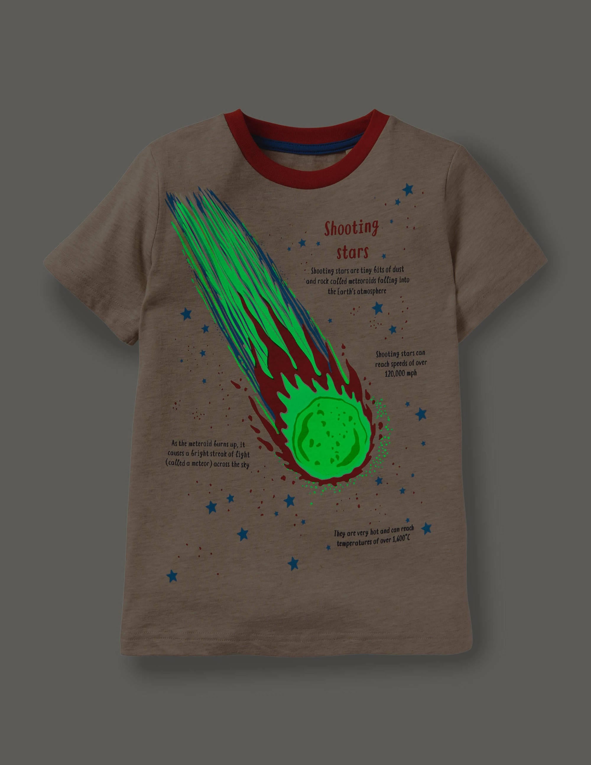 T-shirt éducatif phosphorescent-Étoiles filantes ivoire - Image 4