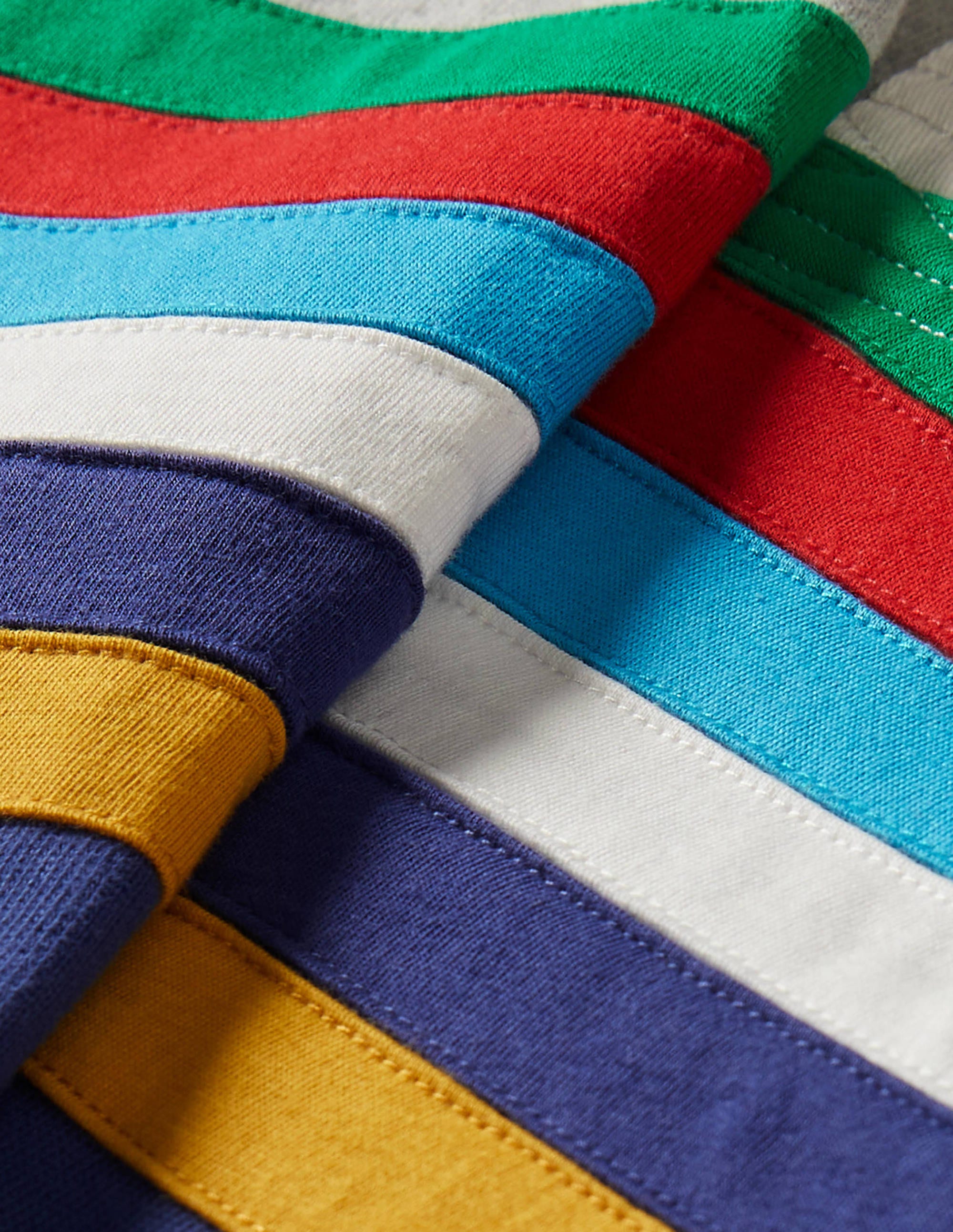 Rugbyshirt mit Blockfarben-Blockfarben, Regenbogenstreifen - Image 3