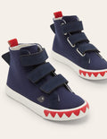 Baskets montantes-Bleu marine universitaire