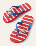 Tongs pour garçon-Requins rouge/ivoire