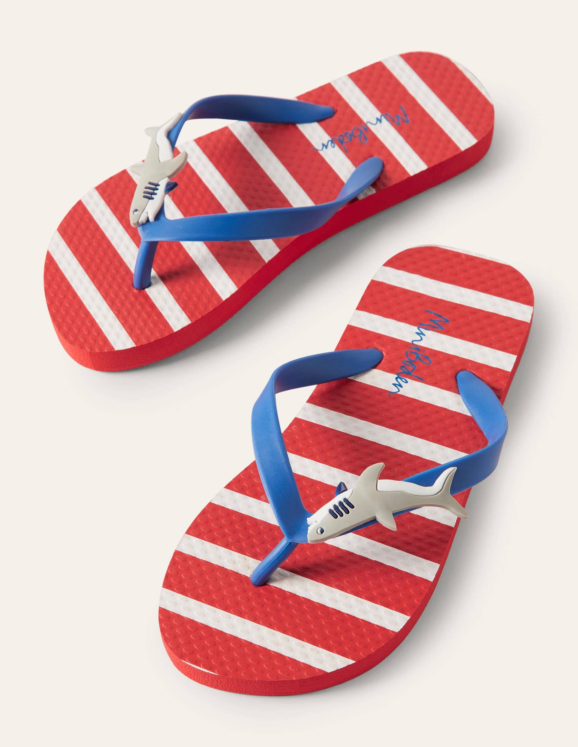 Tongs pour garçon-Requins rouge/ivoire - Image 1