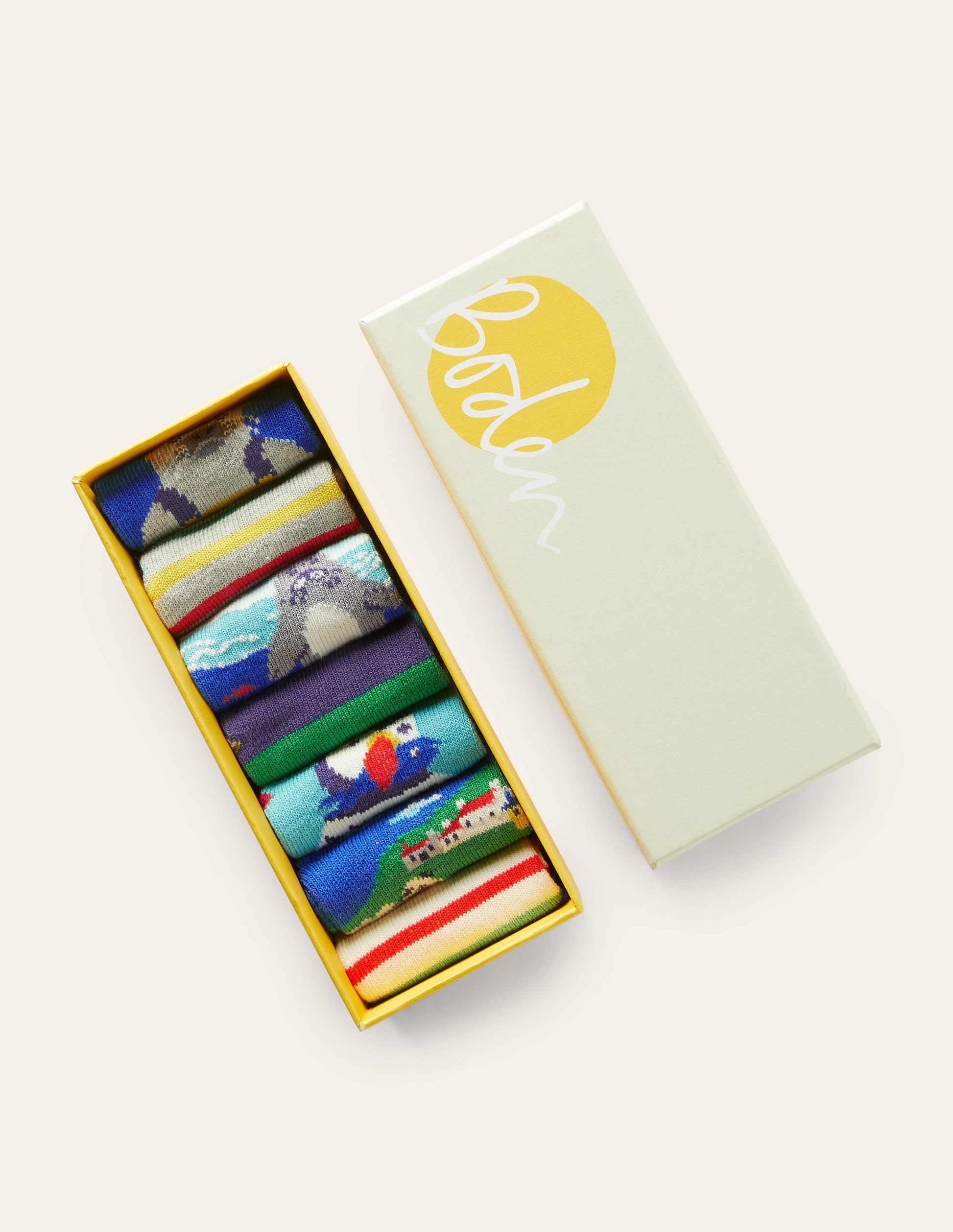 Box mit Socken im 7er-Pack (Baby Jungen)-Blau, Meerestiere-2
