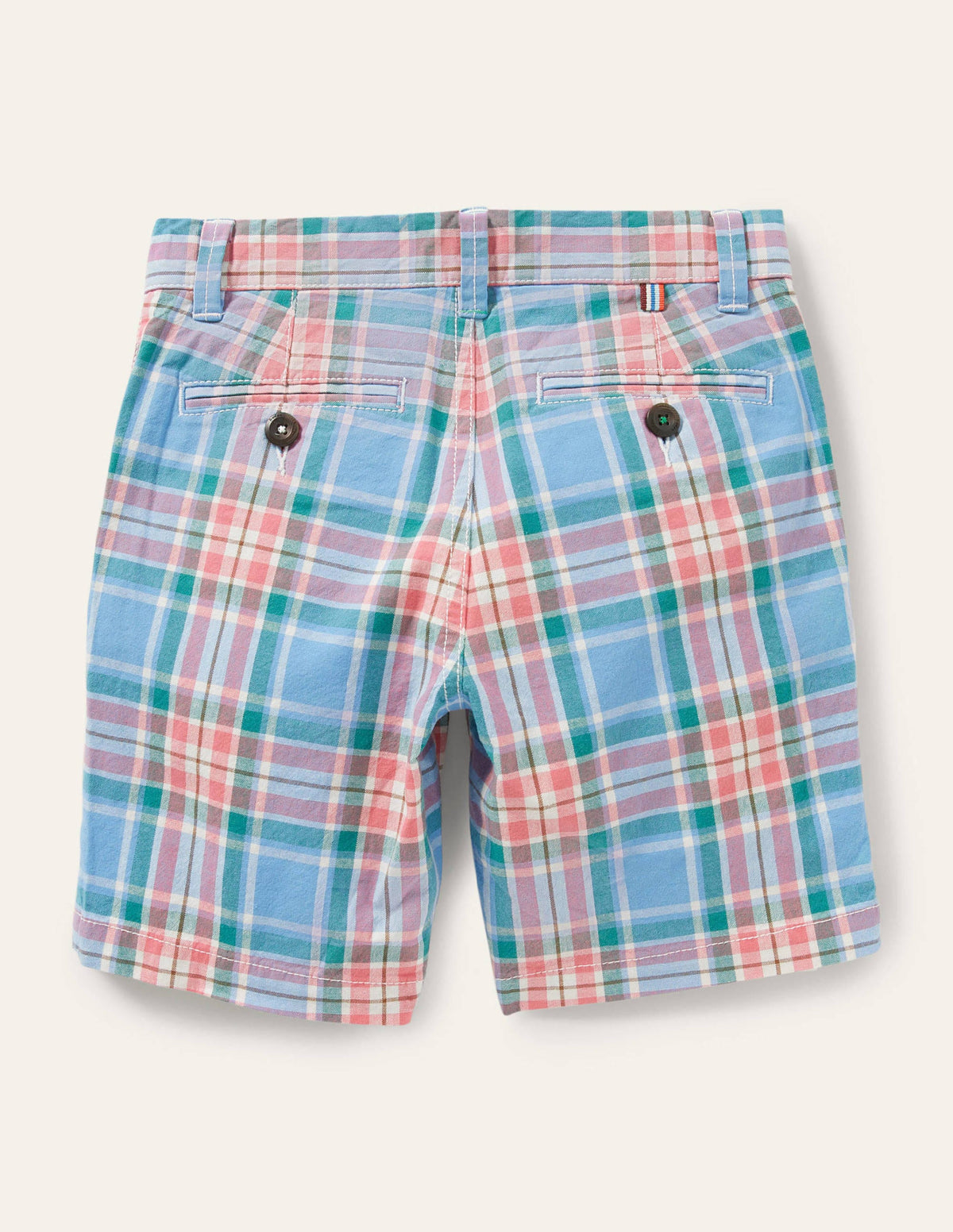 Chino-Shorts-Helles Glockenblumenblau, Kariert - Image 2
