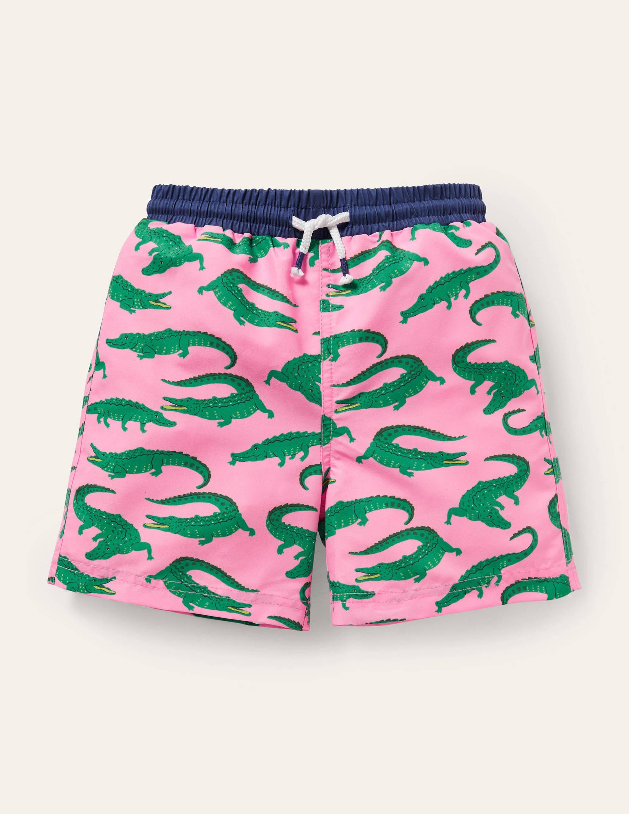 Gemusterte Badeshorts-Rosa, Krokodile - Image 1
