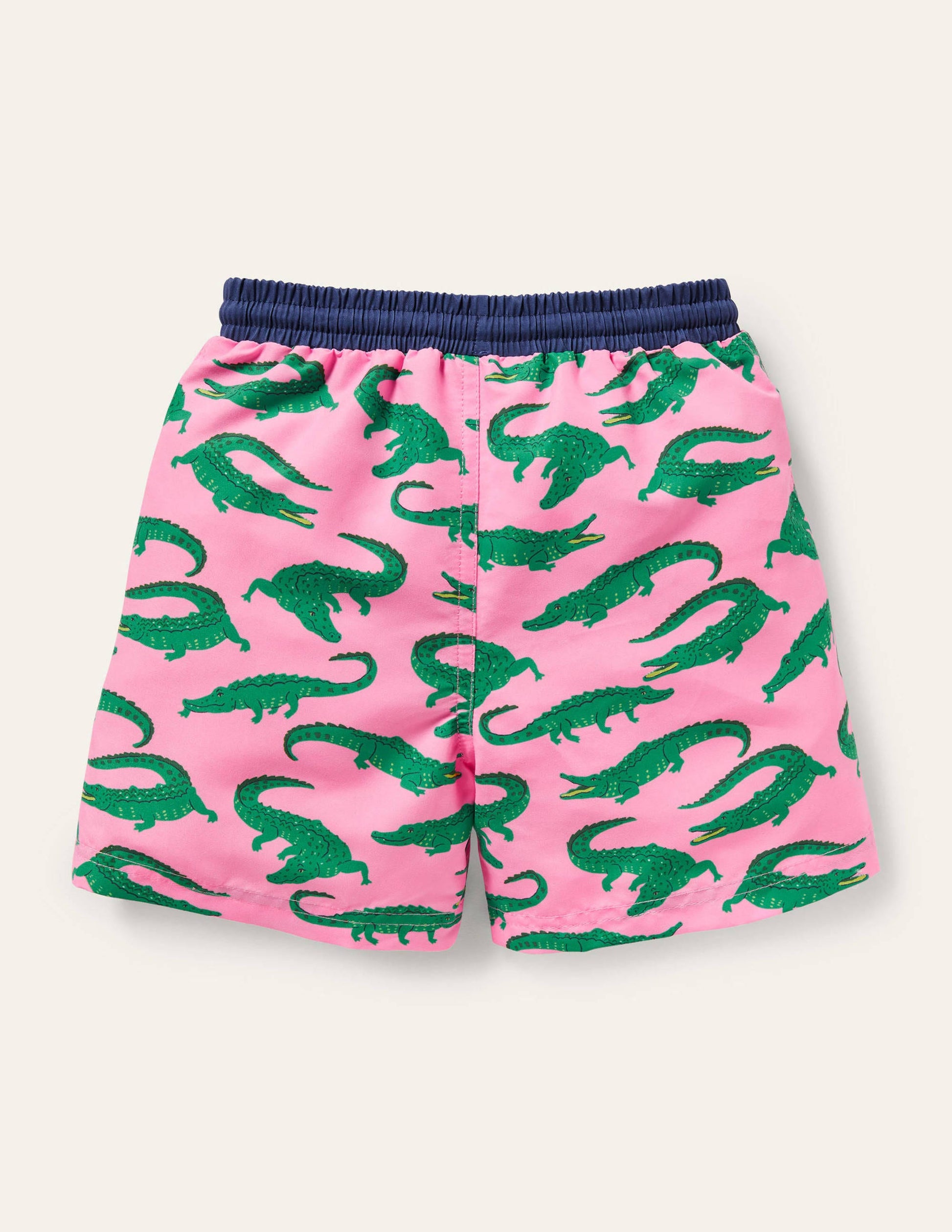 Gemusterte Badeshorts-Rosa, Krokodile-2
