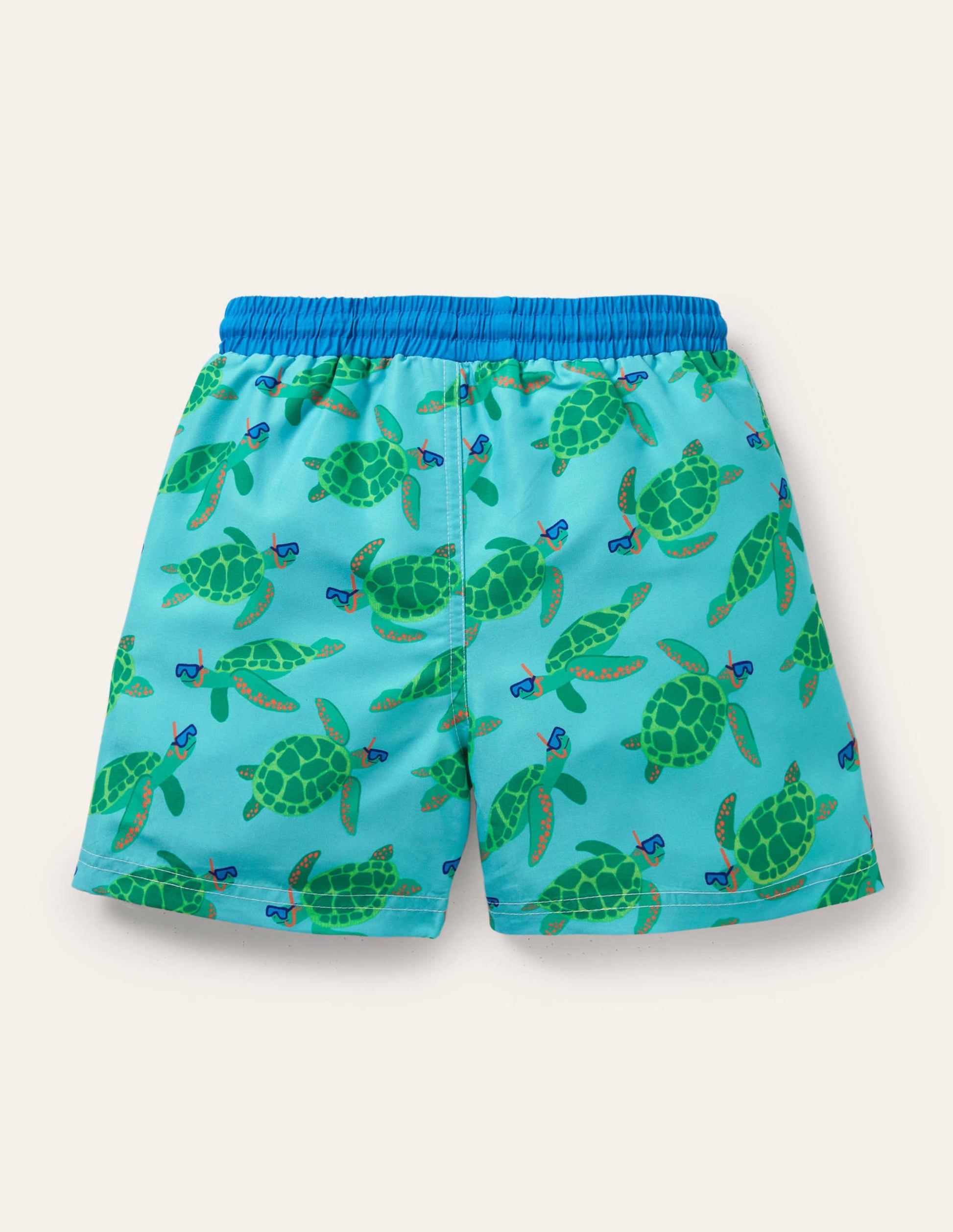 Swim Shorts-Aqua Blue Turtles-2