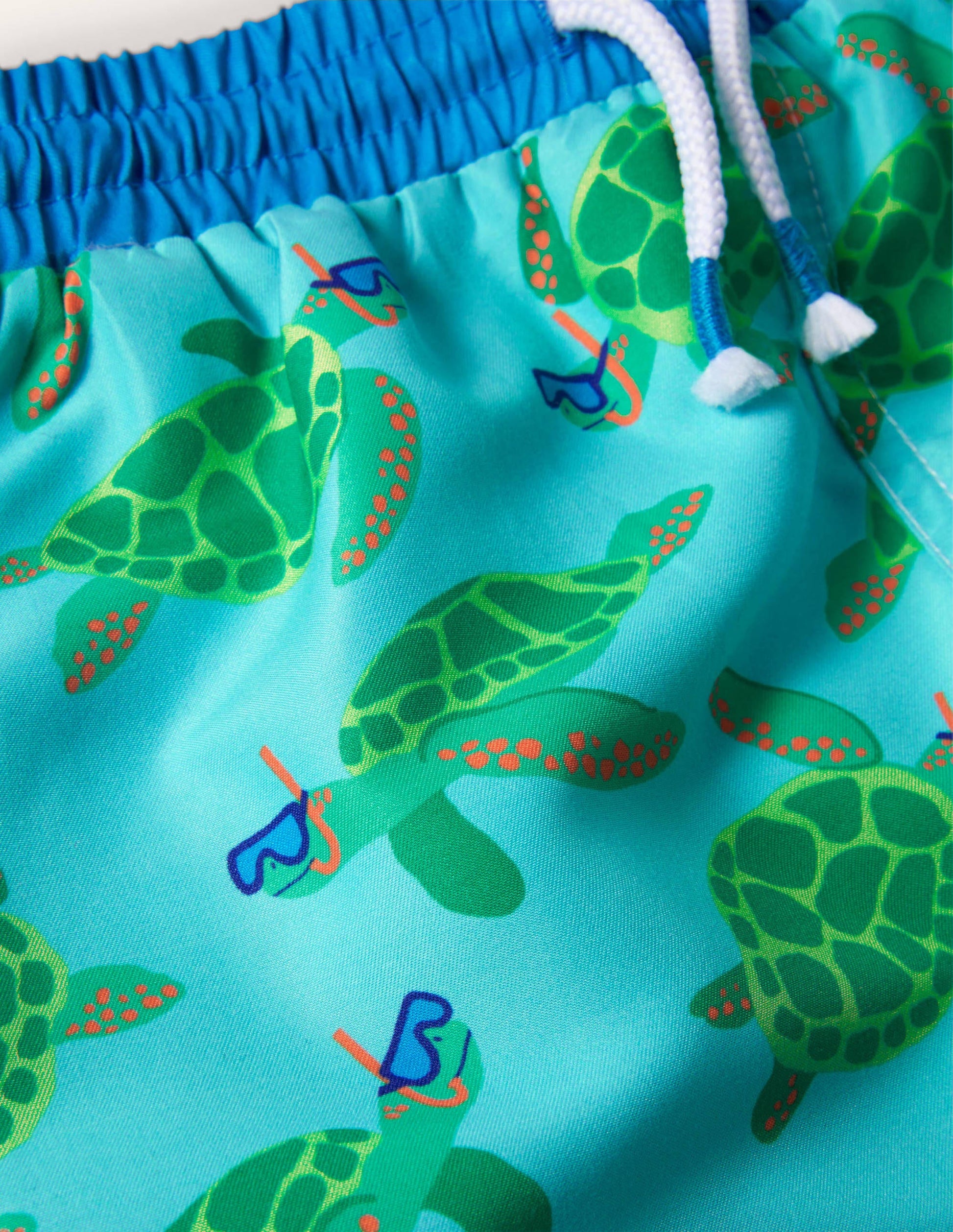 Swim Shorts-Aqua Blue Turtles-3
